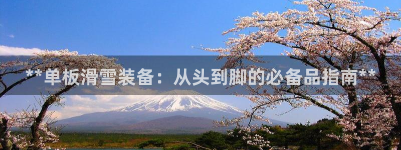 富联娱乐平台怎么样知乎：**单板滑雪装备：从头到脚的