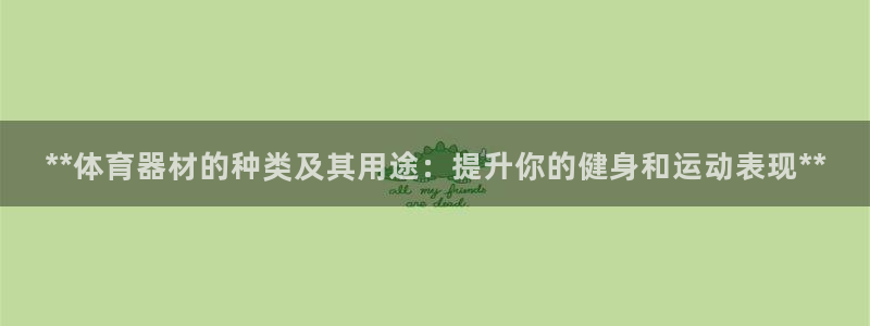 富联娱乐平台是什么：**体育器材的种类及其用途：提升