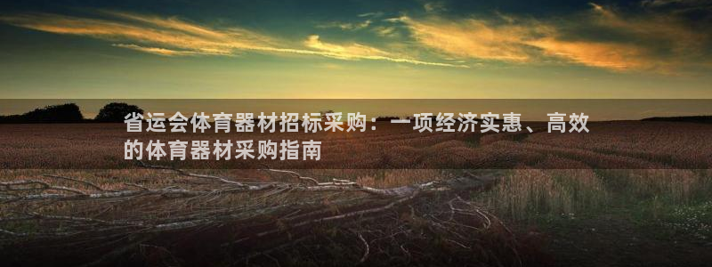 富联平台派7O777：省运会体育器材招标采购：一项经